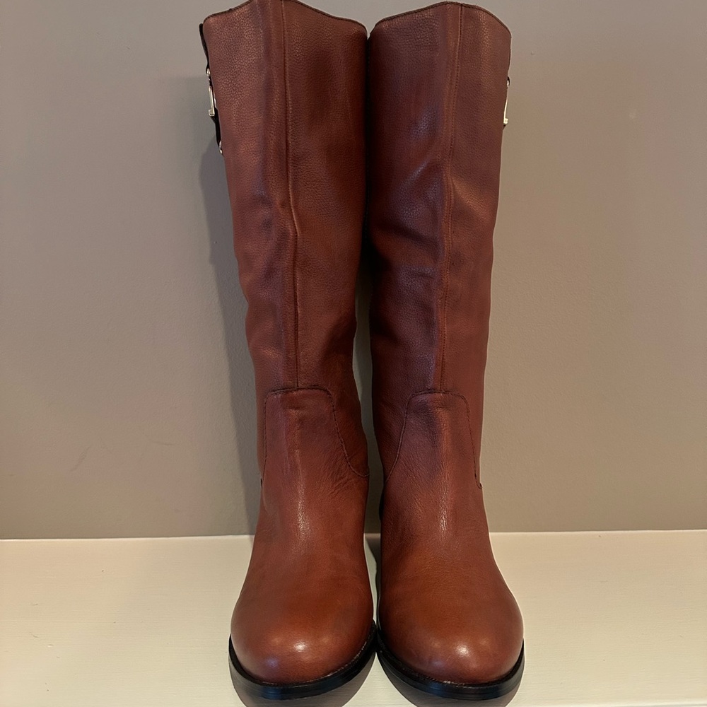 NWOT Banana Republic Women's cognac brown Leather Boots size 8 - Picture 3 of 11